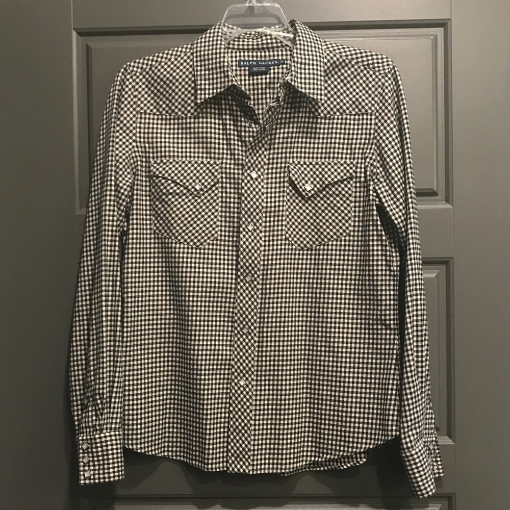 Ralph Lauren Checkered Button Down Size 10